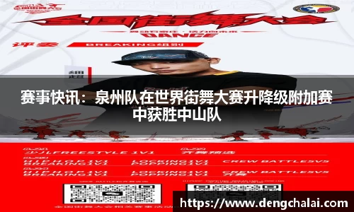 赛事快讯：泉州队在世界街舞大赛升降级附加赛中获胜中山队